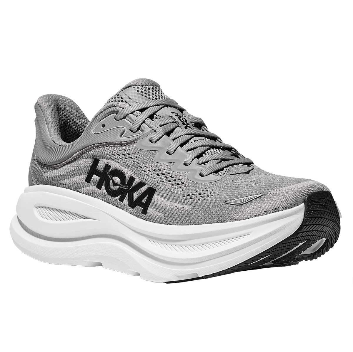 Hoka Bondi 9 Shoe Men's in Galactic Grey and Stellar Grey